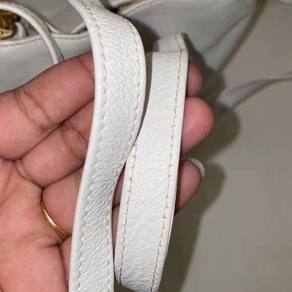 Women Vintage Leather White Crossbody Purse By Paloma Picasso/Women Designer Bag - Picture 7 of 11